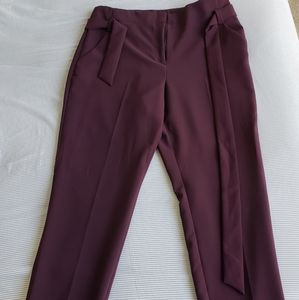 NY&Company Sz 14 Aubergine Ankle Length Trousers